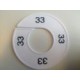 Maatring 9 cm wit/zw 33 
